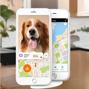 Telefono con APP Tractive perros